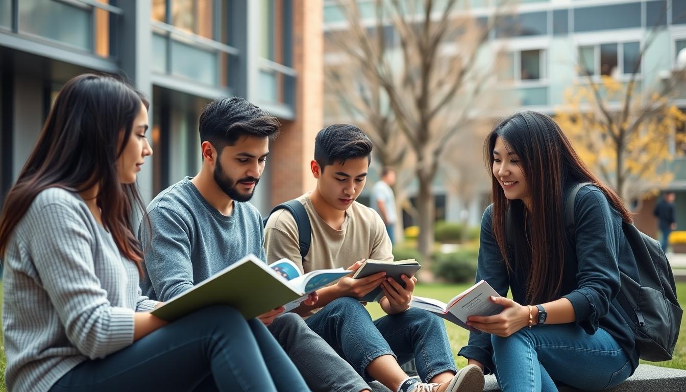 Students working in research laboratory